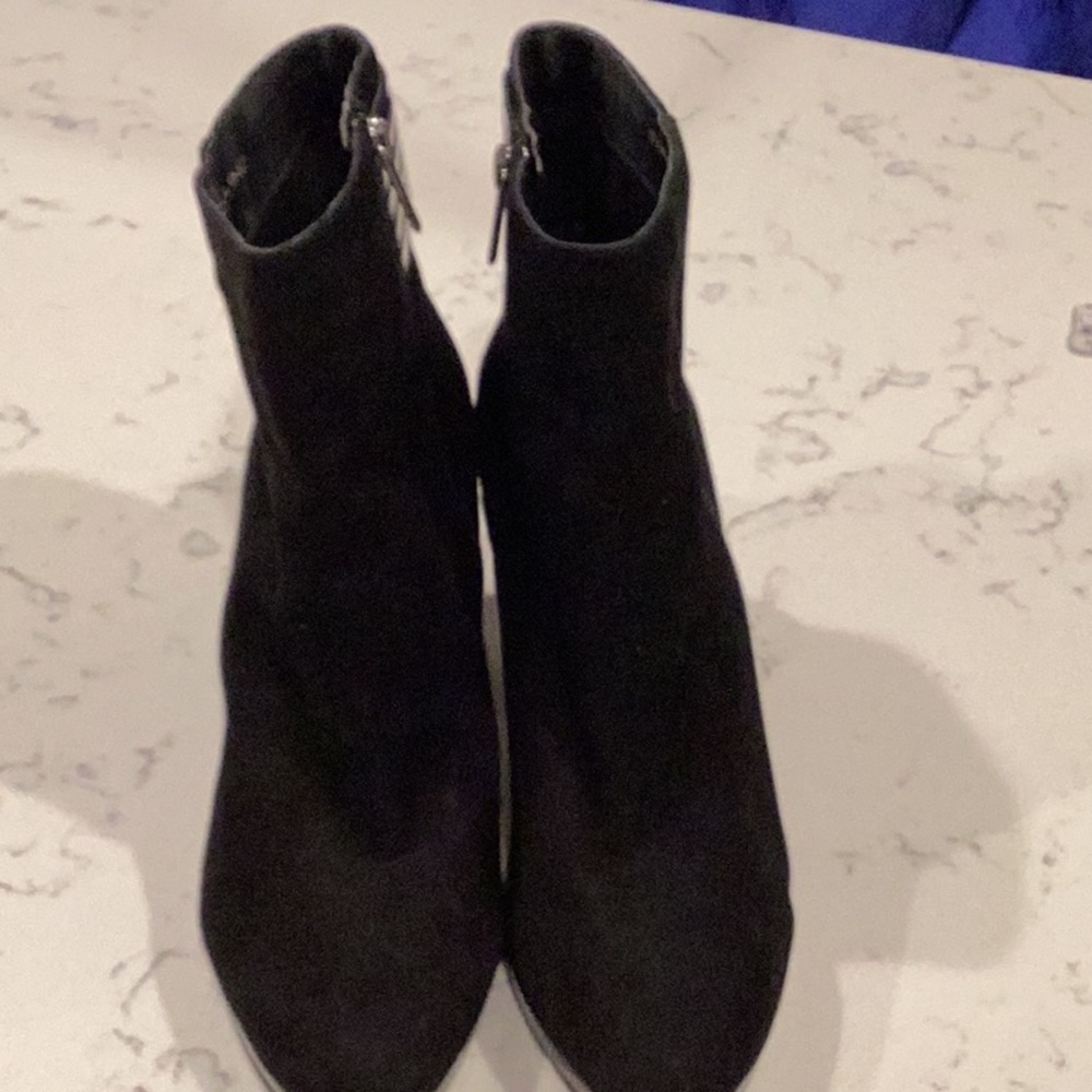 Bandolinos black suede bootie size 9 with a 3 inch heel